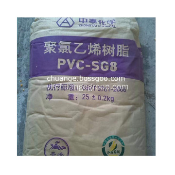 Zhongtai PVC nhựa SG8 K57 cho UPVC